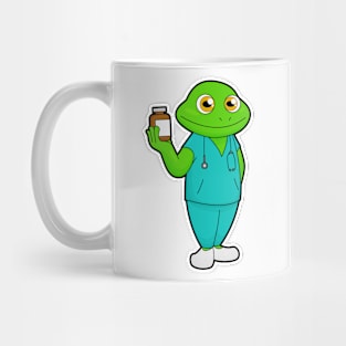 Frog as Nurse with Medicine & Stethoscope Mug